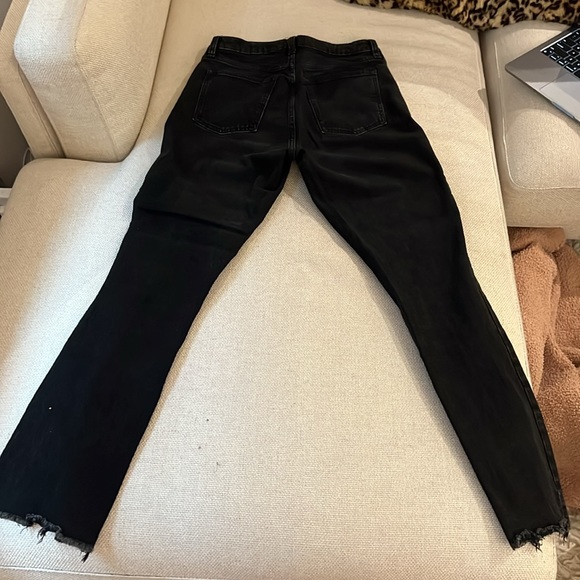 Abercrombie curve love slit hem (front) black high rise jeans - Picture 5 of 6